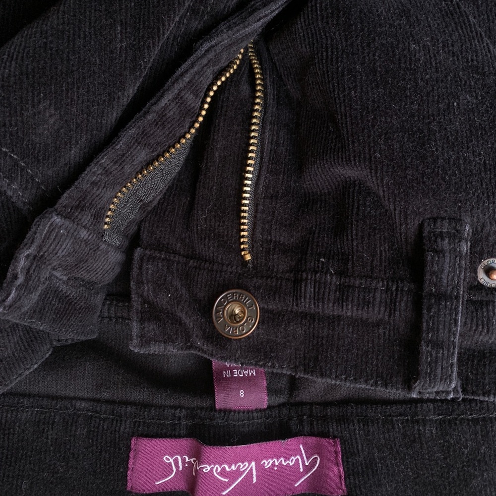 Gloria Vanderbilt Black Flare Leg Corduroys